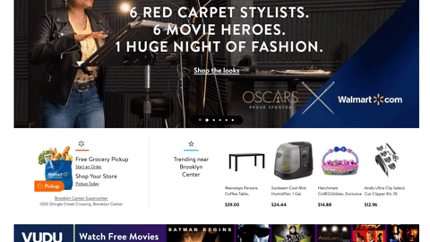 Walmart Oscars Fashion Carousel Ad